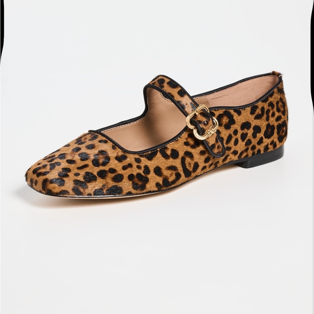 Sam Edelman Leopard Print Mary Jane Flats - Brown & Black - Picture 2 of 16
